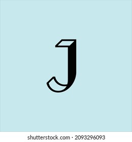 letter j logo vector template architecture