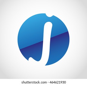 Letter J logo.Alphabet logo design.Vector template.