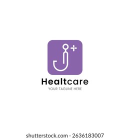 Letter J lowercase minimalist and iconic healthcare logo, medical and clinic with stethoscope