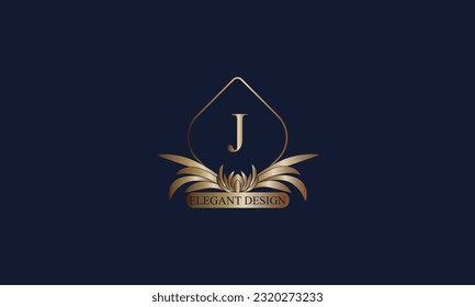Letter J luxury logo. Monogram design elements, elegant template. Calligraphic elegant icon design. Business sign.