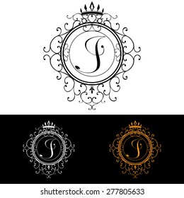 Letter J. Luxury Logo template flourishes calligraphic elegant ornament lines. Business sign, identity for Restaurant, Royalty, Boutique, Hotel, Heraldic, Jewelry, Fashion, vector illustration.