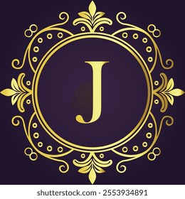 Letter J luxury and Royale brand logo concept design
