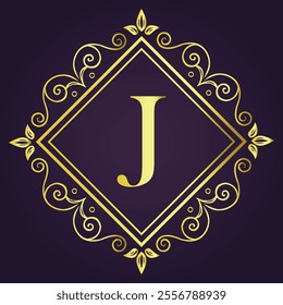 Letter J luxury and Royale brand logo concept design
