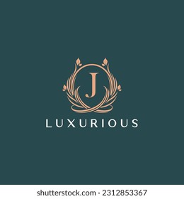 Letter J Luxury Style Royal Logo art vector