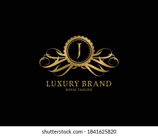 letter J luxury vintage logo