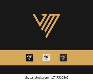 Letter J M logo design. creative minimal monochrome monogram symbol. Universal elegant vector emblem. Premium business logotype. Graphic alphabet symbol for corporate identity