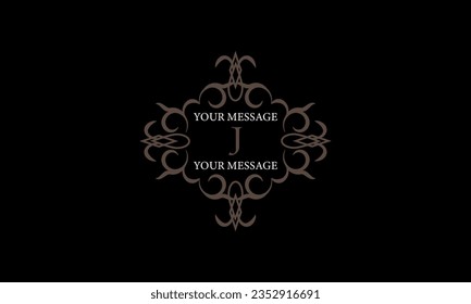 The letter J is made in the style of a modern vector line. Luxury elegant logo. Design examples for cafes, hotels, jewelry, fashion, restaurant