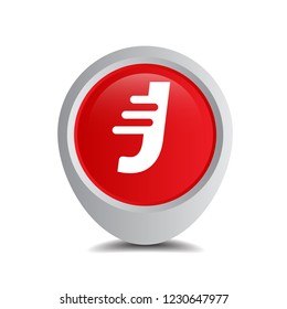 letter J and map pin. logo concept. Designed for your web site design, logo, app, UI