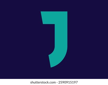 Letter J minimal logo icon design