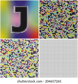 Letter J (mixed mosaic with empty cells)