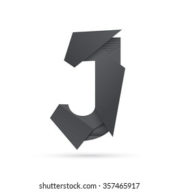 Letter J. Modern abstract alphabet.