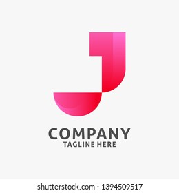Letter J modern logo design