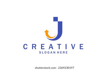 Letter J modern logo design template elements
