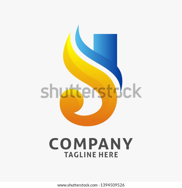 Letter J Modern Logo Design Stock Vector Royalty Free