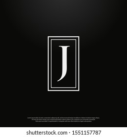 Letter J modern Logo icon monogram design. Vector graphic design template element. black background. eps10