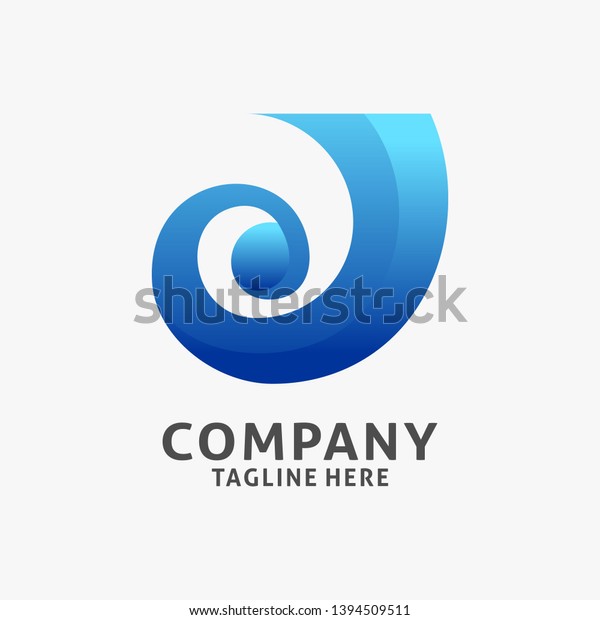 Letter J Modern Logo Twirl Design Stock Vector Royalty Free