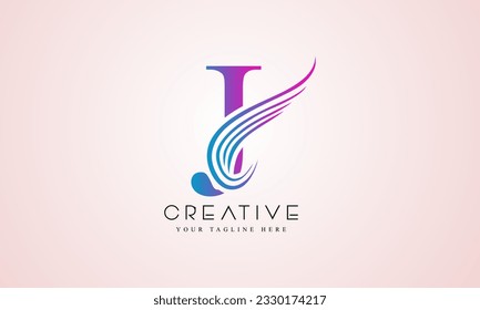 Elemento de plantilla de diseño de logotipo de forma moderna de Carta J