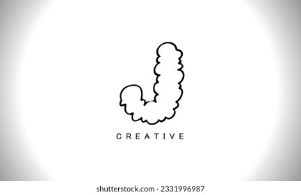 Letter J Modern Shape Logo Design Template Element