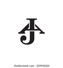 letter A and J monogram logo