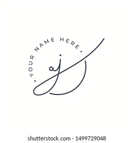 Letter A J monogram logo design
