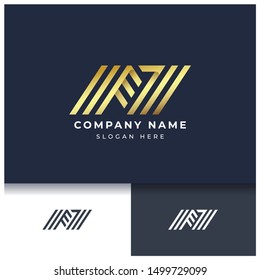 Letter A J monogram logo design