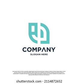 letter A J monogram logo design inspiration. Initial logo for business identity.