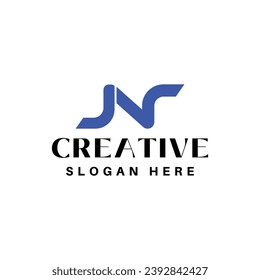 Plantilla vectorial de diseño de logotipo J N