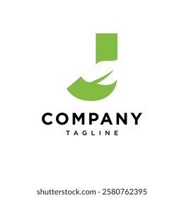 Letter J Nature Leaf Logo Icon Vector