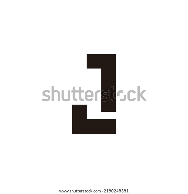 Letter J Number 1 Square Geometric Stock Vector (Royalty Free ...