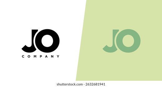 Letter J and O, JO logo design template. Minimal monogram initial based logotype.