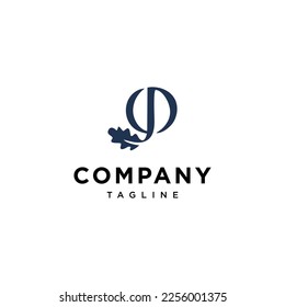 
Letter J O and oak leaf vector logo template.eps