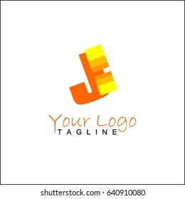 Letter J orange logo. production house brand identity. Abstract gradation colorful design.