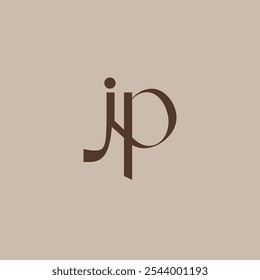 Letra J y alfabeto P Vector de logotipo simple. Marca del logotipo del alfabeto de la letra del monograma de JP para la ropa, la moda, la boutique, el negocio y la compañía