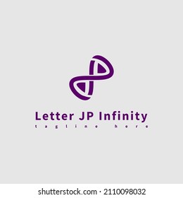 Letter J and P infinite logo design, can be used for any company.