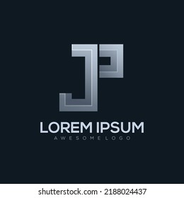 Letter J P Logo Template color