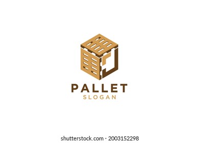 Letter J for Pallet icon vector sign and symbol isolated on white background, Pallet logo.