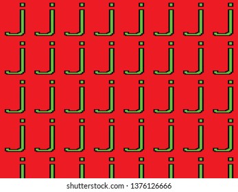 Letter J Pattern Art