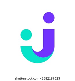 Letter J people creative modern logo