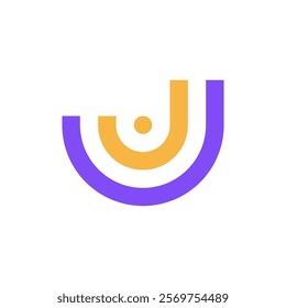 Letter J people simple modern logo