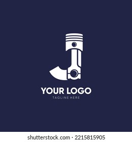 Letter J Piston Logo Design Vector Icon Graphic Emblem Illustration
