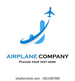 Letra j con logotipo del vector de plano. Adecuado para viajes, transporte, agencia, marca, empresa, etc