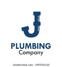 Letter j plumbing logo template illustration