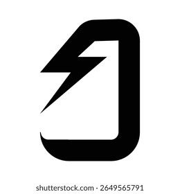 letter j power logo, unique illustration design