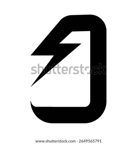 letter j power logo, unique illustration design
