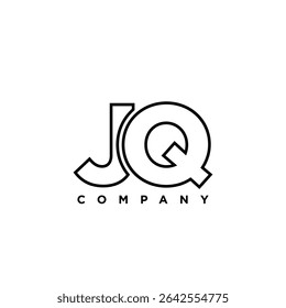 Letter J and Q, JQ logo design template. Minimal monogram initial based logotype.
