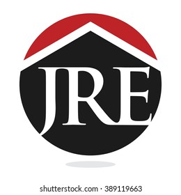 letter j, r, and e logo vector.