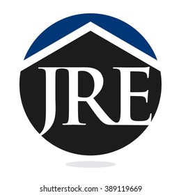 letter j, r, and e logo vector.