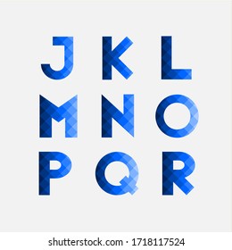 letter J to R icon logo vector design template set