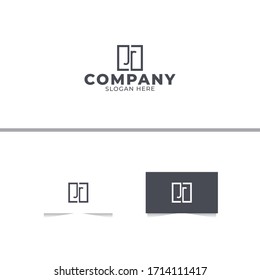 Letter J and R Square Logo Design Template