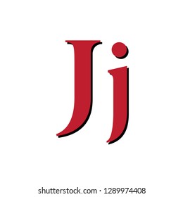 letter J red